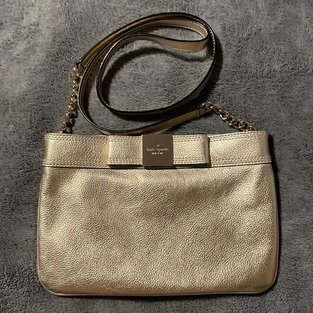 Kate Spade Gold Metallic Bow Purse